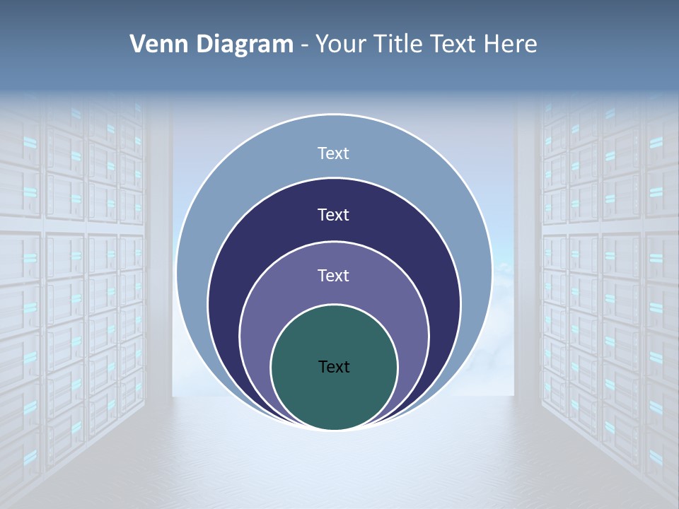 An Open Door Leading Into A Cloud Filled Sky PowerPoint Template