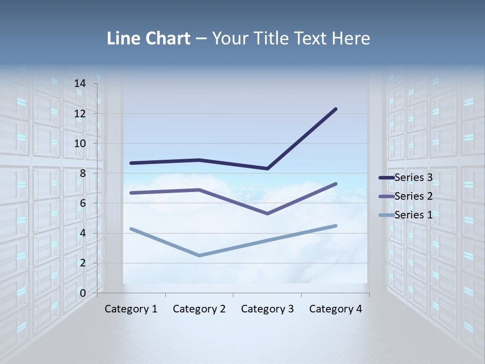 An Open Door Leading Into A Cloud Filled Sky PowerPoint Template