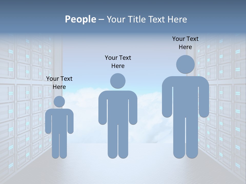 An Open Door Leading Into A Cloud Filled Sky PowerPoint Template