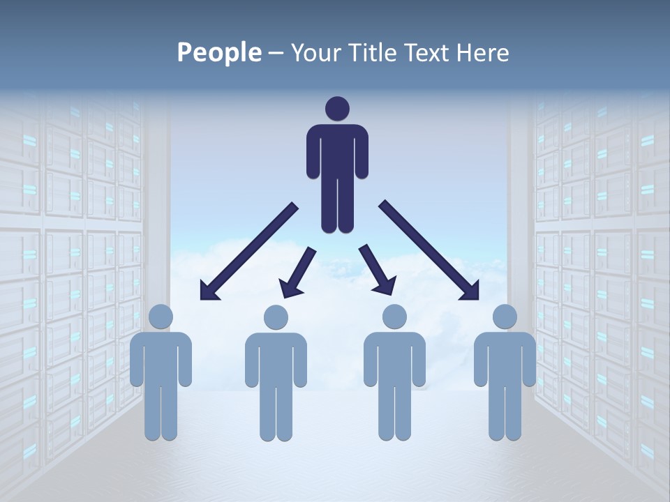 An Open Door Leading Into A Cloud Filled Sky PowerPoint Template