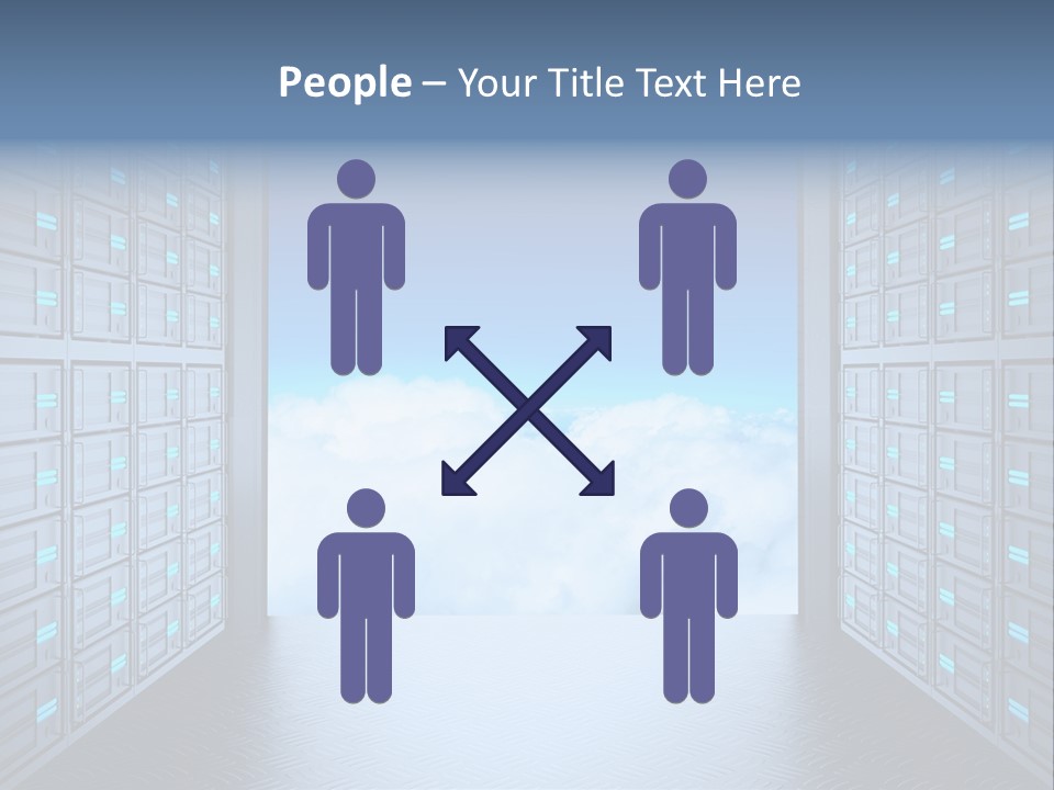 An Open Door Leading Into A Cloud Filled Sky PowerPoint Template