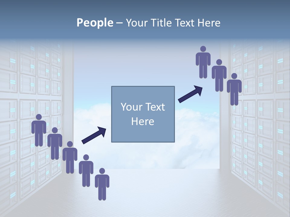 An Open Door Leading Into A Cloud Filled Sky PowerPoint Template