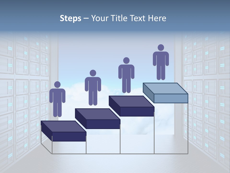 An Open Door Leading Into A Cloud Filled Sky PowerPoint Template