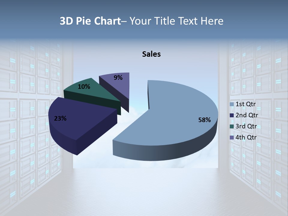 An Open Door Leading Into A Cloud Filled Sky PowerPoint Template