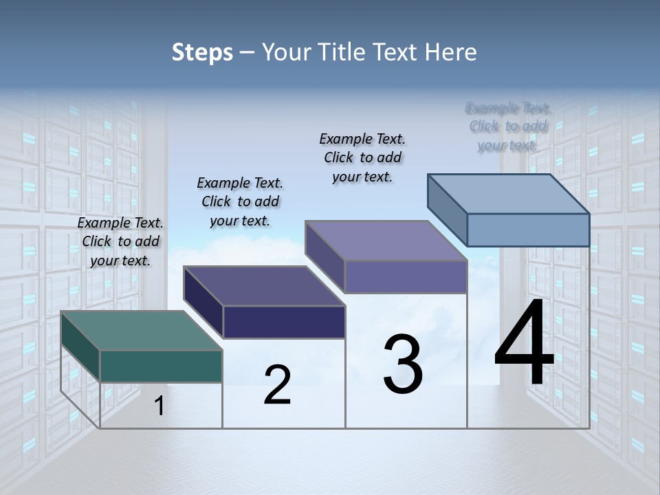 An Open Door Leading Into A Cloud Filled Sky PowerPoint Template