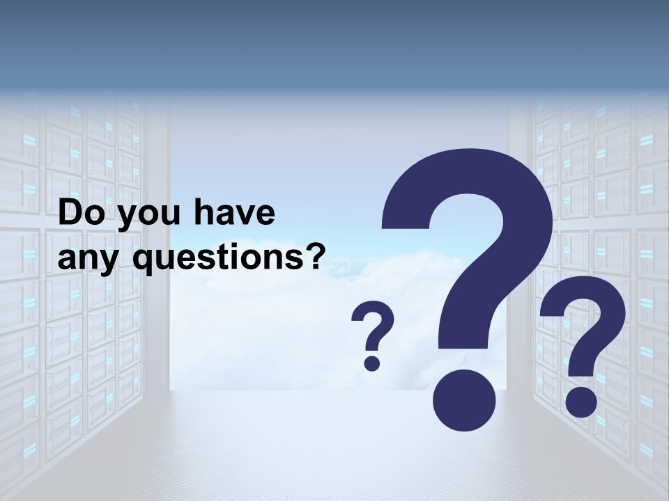 An Open Door Leading Into A Cloud Filled Sky PowerPoint Template