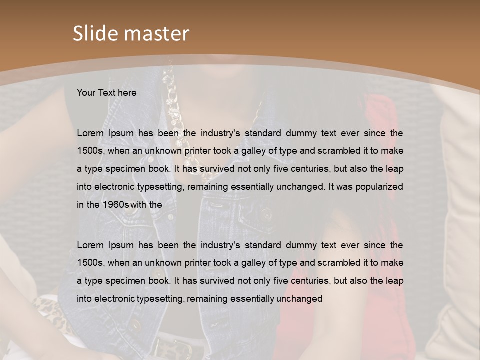 A Woman Sitting On A Couch With Her Legs Crossed PowerPoint Template