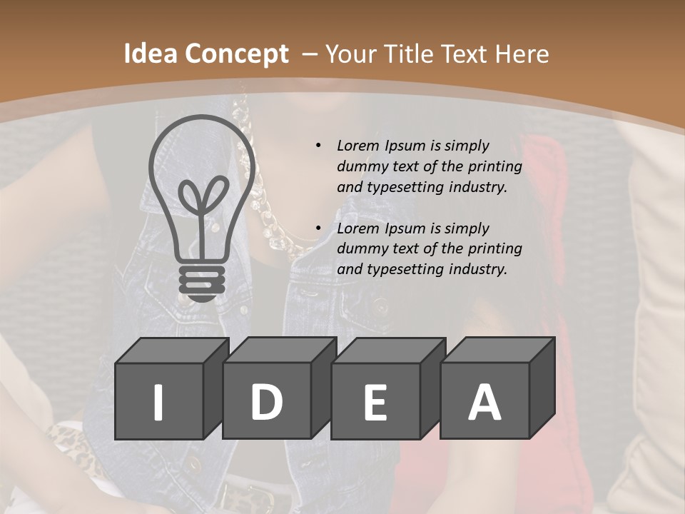 A Woman Sitting On A Couch With Her Legs Crossed PowerPoint Template