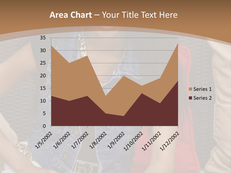 A Woman Sitting On A Couch With Her Legs Crossed PowerPoint Template