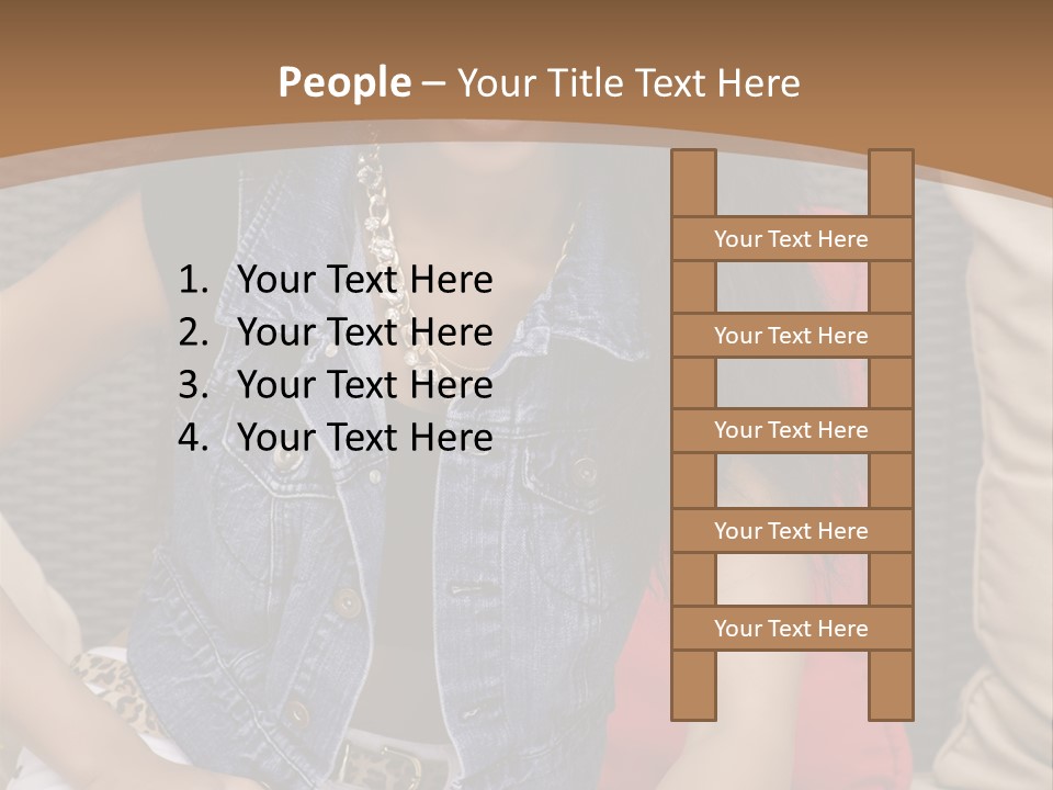 A Woman Sitting On A Couch With Her Legs Crossed PowerPoint Template