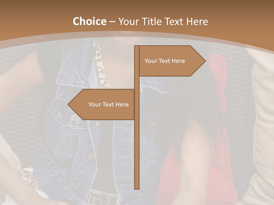 A Woman Sitting On A Couch With Her Legs Crossed PowerPoint Template