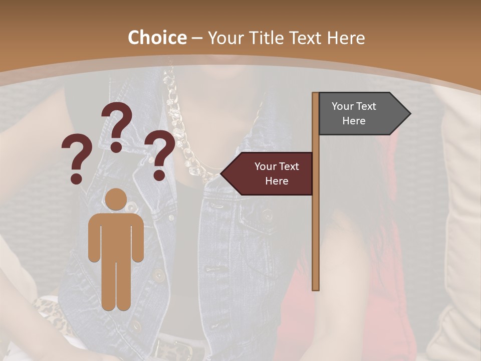 A Woman Sitting On A Couch With Her Legs Crossed PowerPoint Template