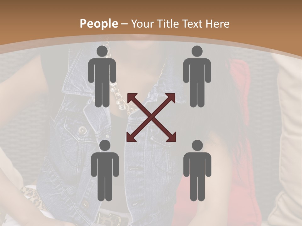 A Woman Sitting On A Couch With Her Legs Crossed PowerPoint Template