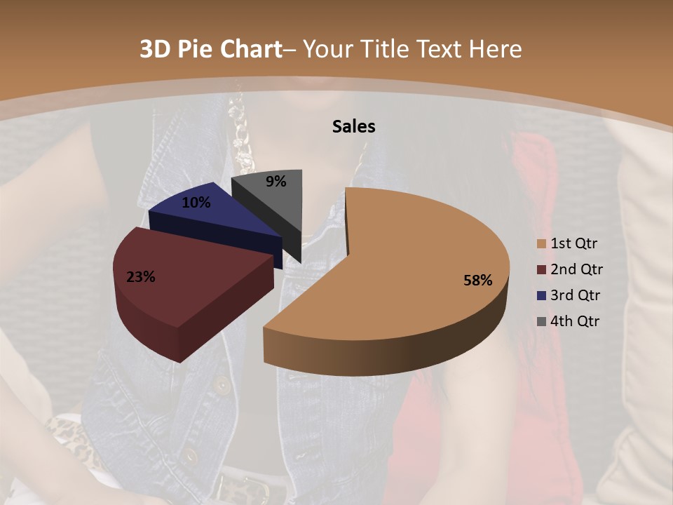 A Woman Sitting On A Couch With Her Legs Crossed PowerPoint Template