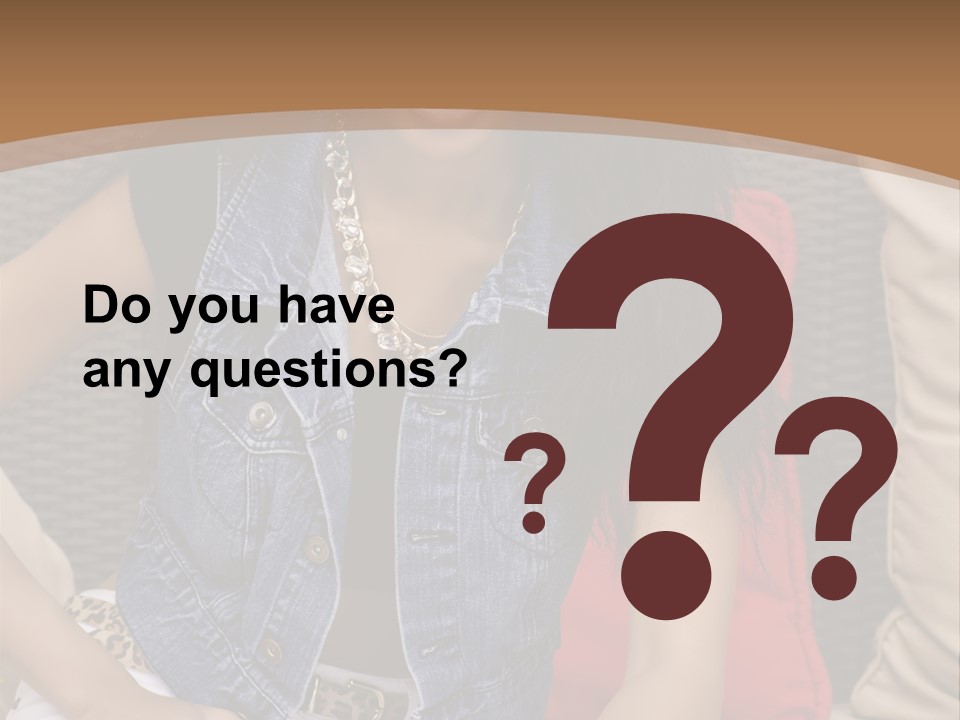 A Woman Sitting On A Couch With Her Legs Crossed PowerPoint Template