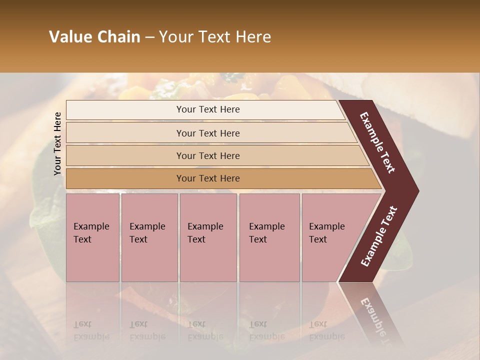 A Chicken Sandwich With Cheese And Lettuce On A Wooden Cutting Board PowerPoint Template