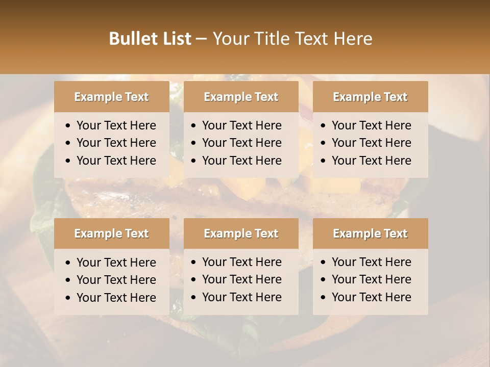 A Chicken Sandwich With Cheese And Lettuce On A Wooden Cutting Board PowerPoint Template