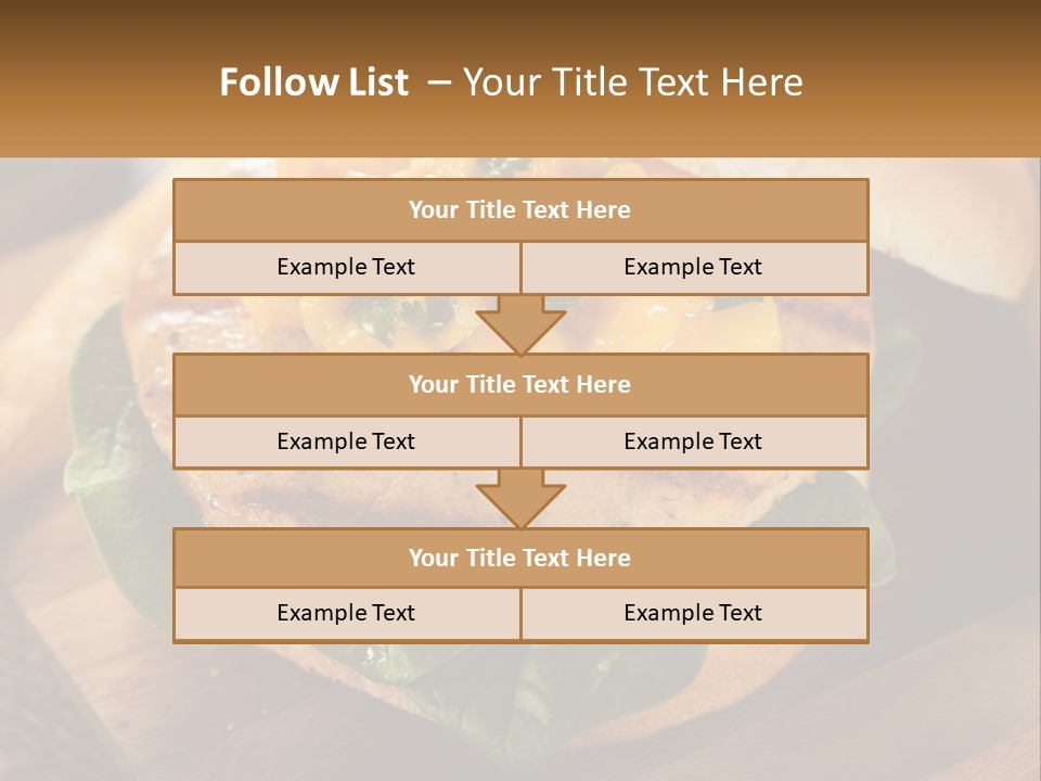 A Chicken Sandwich With Cheese And Lettuce On A Wooden Cutting Board PowerPoint Template