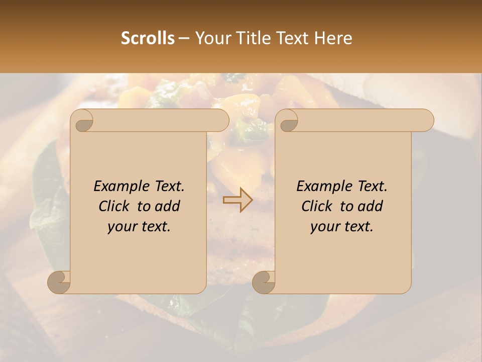 A Chicken Sandwich With Cheese And Lettuce On A Wooden Cutting Board PowerPoint Template