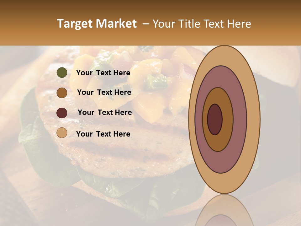 A Chicken Sandwich With Cheese And Lettuce On A Wooden Cutting Board PowerPoint Template