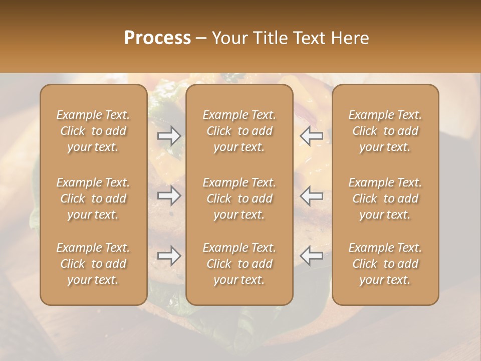 A Chicken Sandwich With Cheese And Lettuce On A Wooden Cutting Board PowerPoint Template