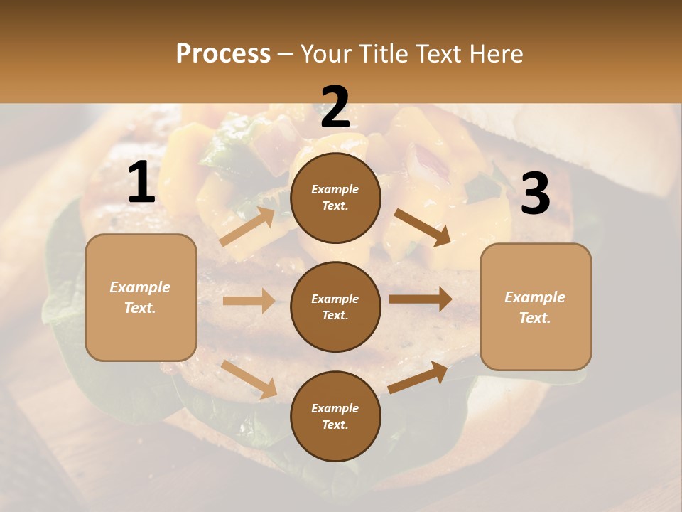 A Chicken Sandwich With Cheese And Lettuce On A Wooden Cutting Board PowerPoint Template