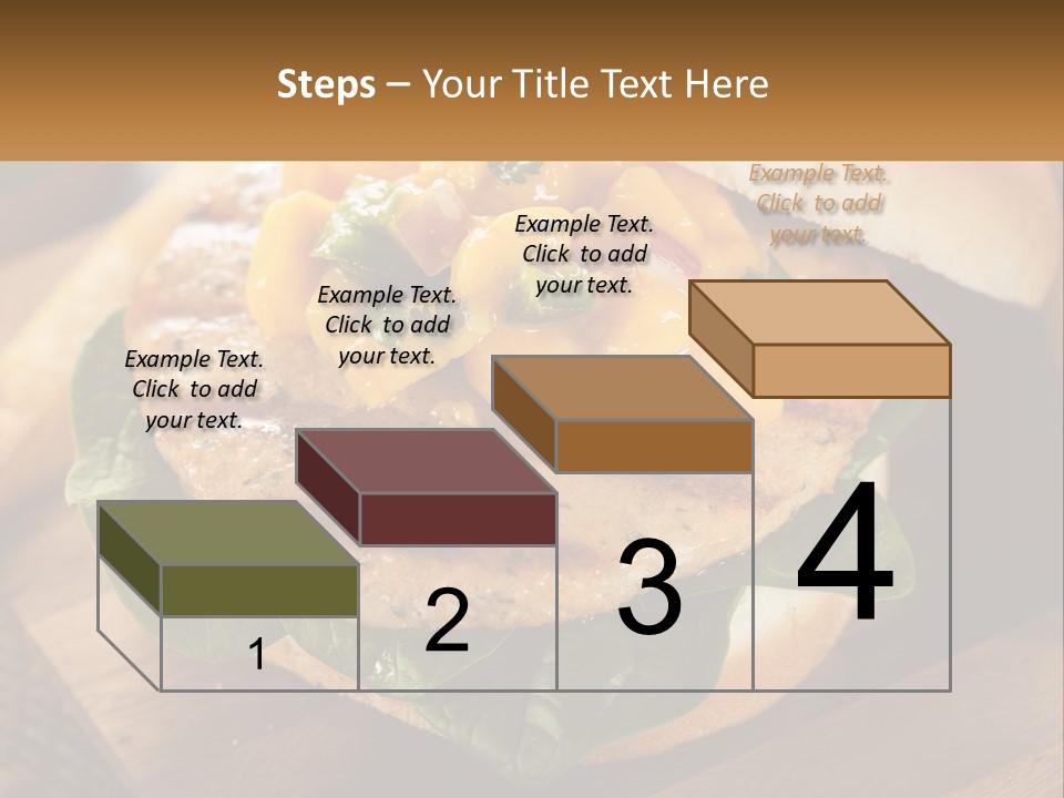 A Chicken Sandwich With Cheese And Lettuce On A Wooden Cutting Board PowerPoint Template