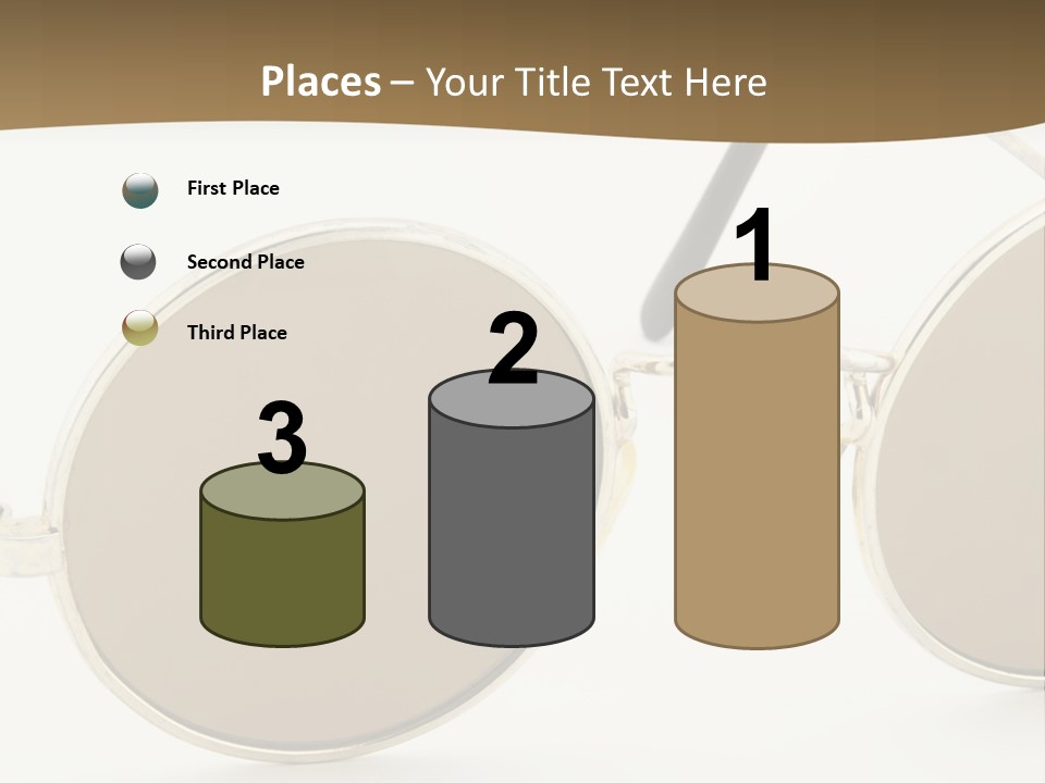 A Pair Of Sunglasses With A Brown Background PowerPoint Template