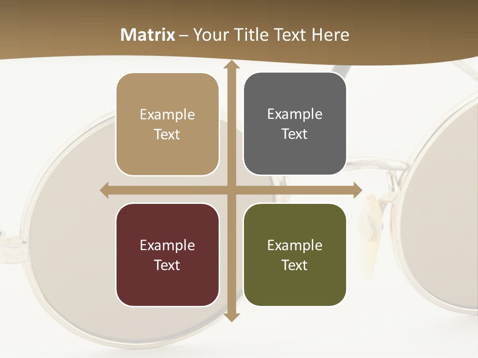 A Pair Of Sunglasses With A Brown Background PowerPoint Template