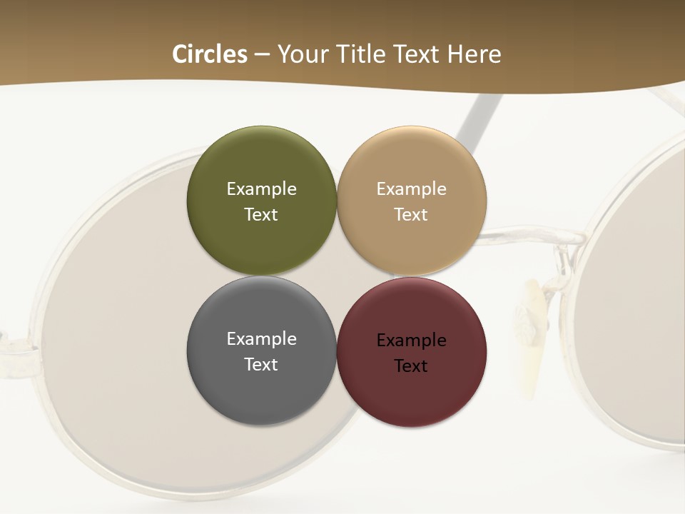 A Pair Of Sunglasses With A Brown Background PowerPoint Template