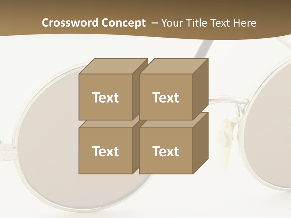 A Pair Of Sunglasses With A Brown Background PowerPoint Template