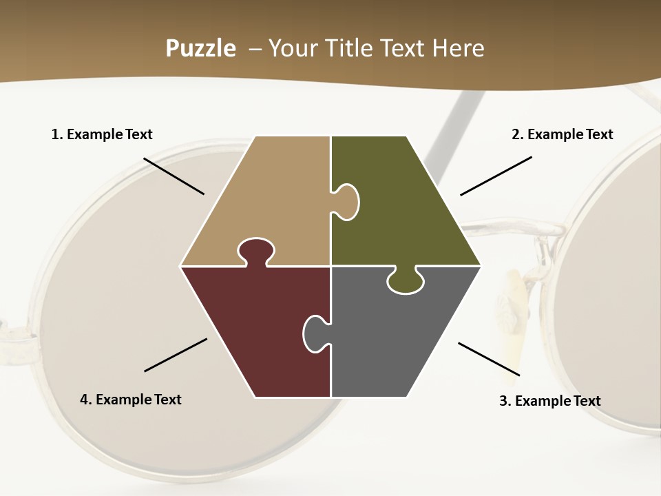 A Pair Of Sunglasses With A Brown Background PowerPoint Template