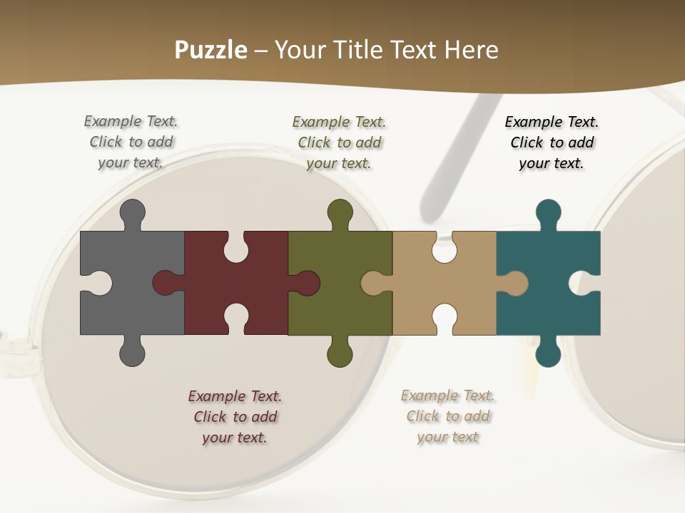 A Pair Of Sunglasses With A Brown Background PowerPoint Template