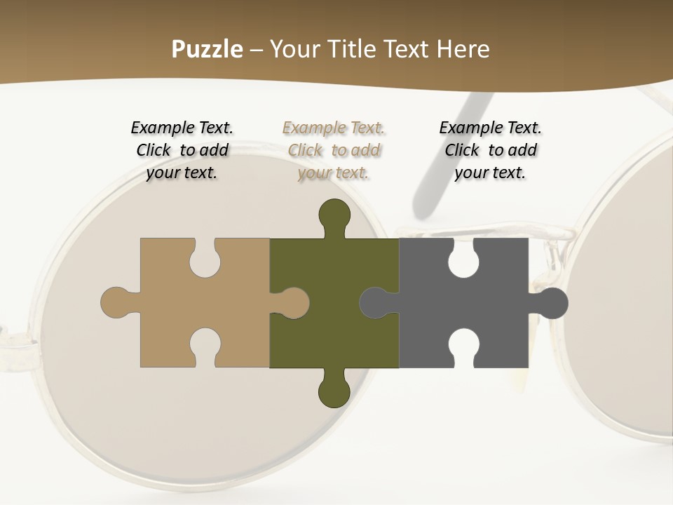 A Pair Of Sunglasses With A Brown Background PowerPoint Template