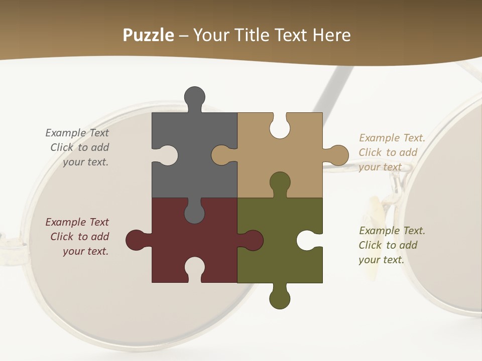 A Pair Of Sunglasses With A Brown Background PowerPoint Template