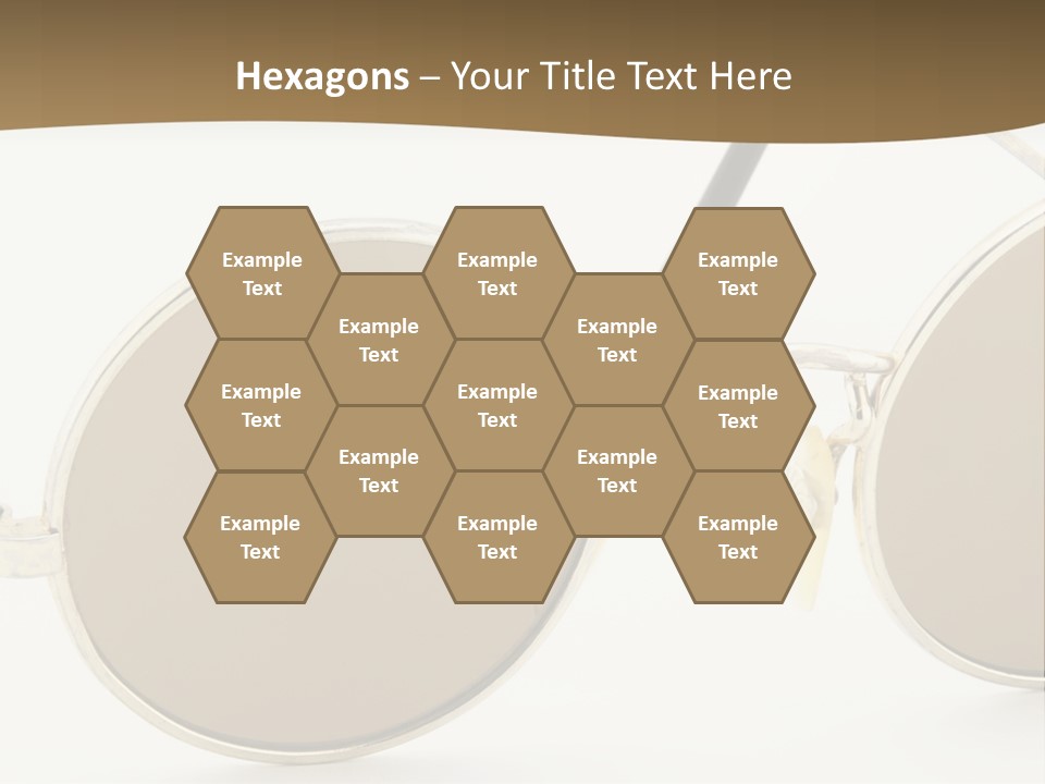 A Pair Of Sunglasses With A Brown Background PowerPoint Template