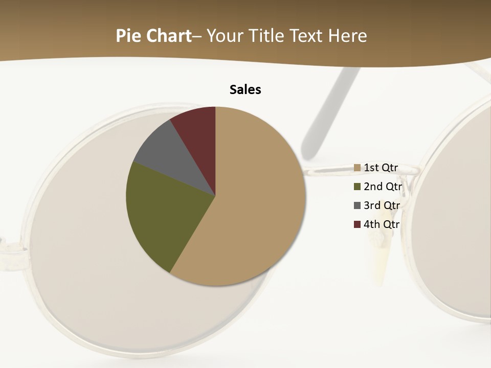 A Pair Of Sunglasses With A Brown Background PowerPoint Template