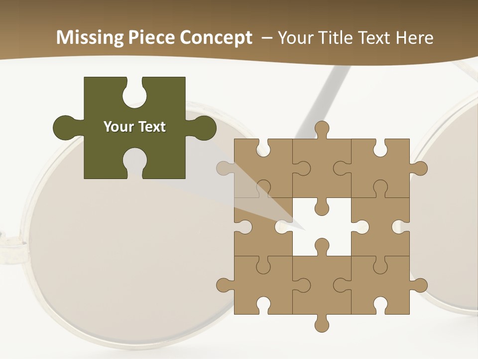 A Pair Of Sunglasses With A Brown Background PowerPoint Template