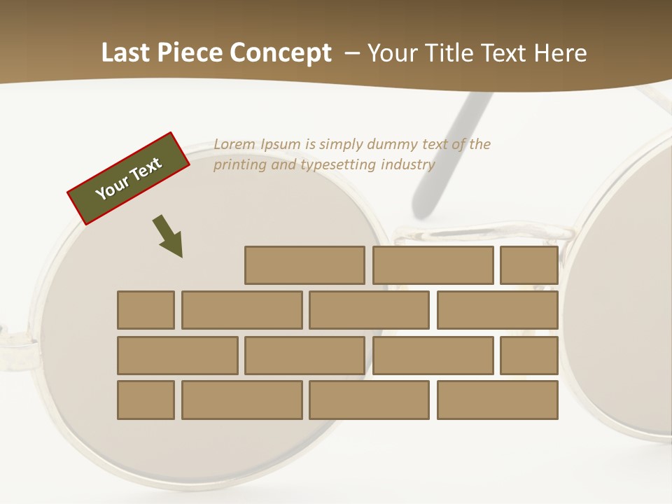 A Pair Of Sunglasses With A Brown Background PowerPoint Template