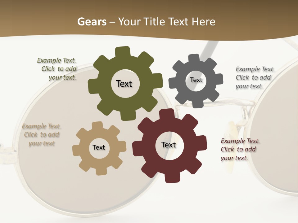 A Pair Of Sunglasses With A Brown Background PowerPoint Template