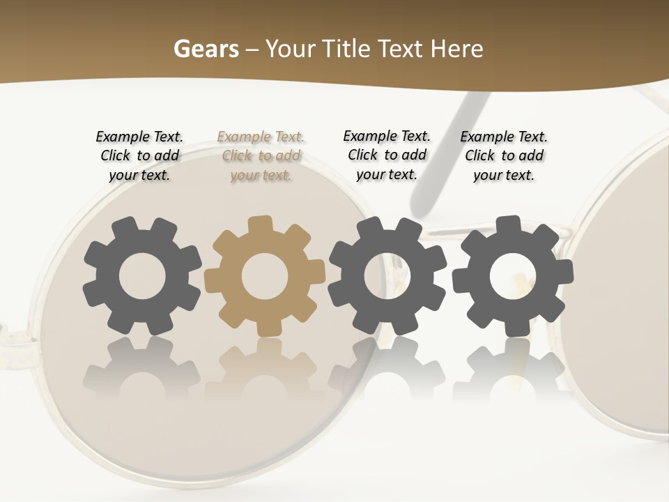 A Pair Of Sunglasses With A Brown Background PowerPoint Template