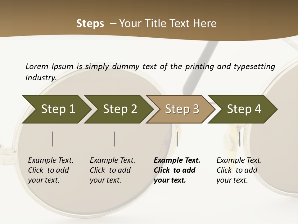 A Pair Of Sunglasses With A Brown Background PowerPoint Template