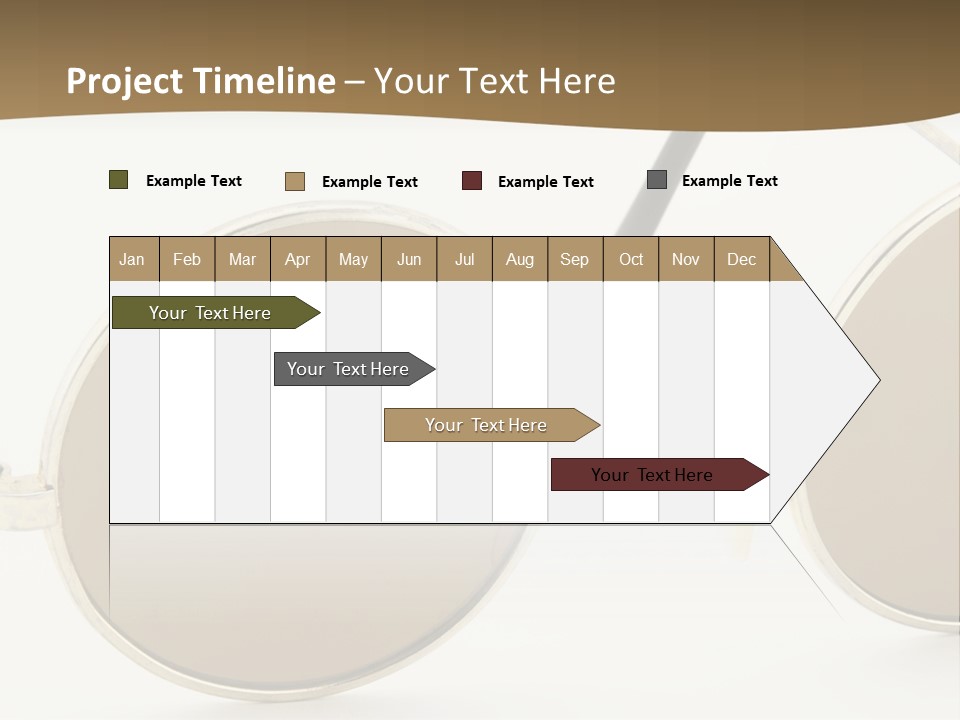 A Pair Of Sunglasses With A Brown Background PowerPoint Template