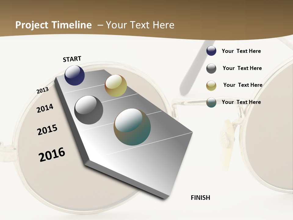 A Pair Of Sunglasses With A Brown Background PowerPoint Template