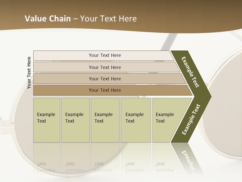 A Pair Of Sunglasses With A Brown Background PowerPoint Template