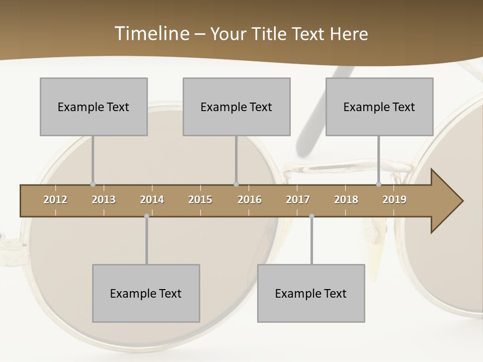 A Pair Of Sunglasses With A Brown Background PowerPoint Template