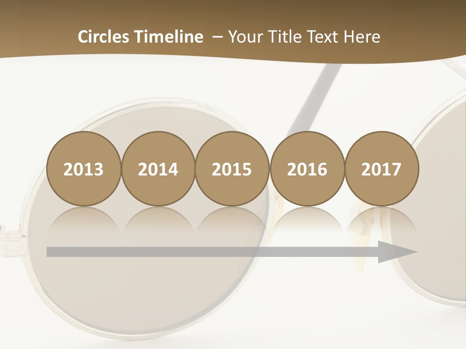 A Pair Of Sunglasses With A Brown Background PowerPoint Template