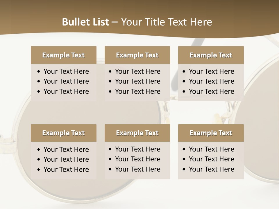 A Pair Of Sunglasses With A Brown Background PowerPoint Template