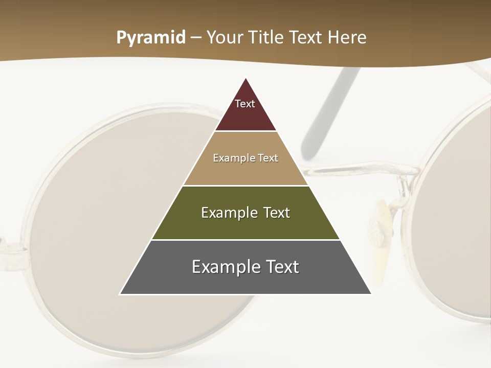 A Pair Of Sunglasses With A Brown Background PowerPoint Template