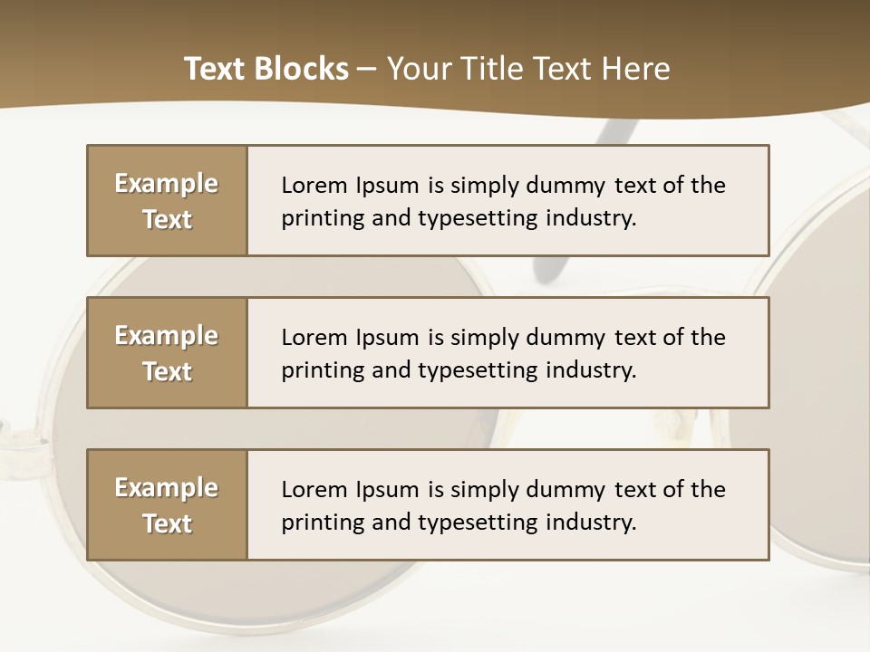 A Pair Of Sunglasses With A Brown Background PowerPoint Template